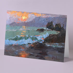 Sunsets over the Ocean Fine Art Greeting Cards, Blank Inside with Envelopes, 5x7 inches A7, All Occasion