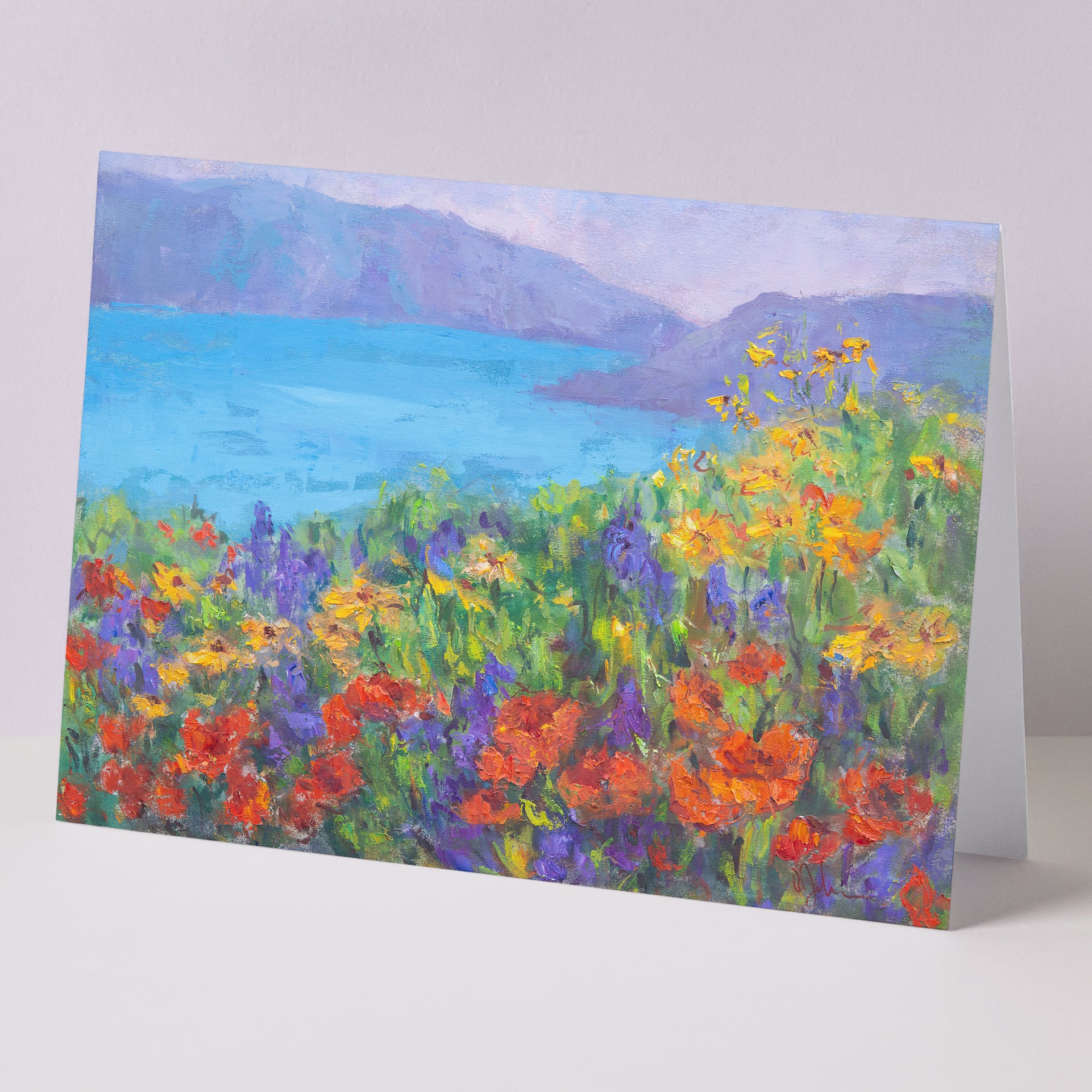 Superbloom Wildflower Fine Art Greeting Cards, Blank Inside with Envelopes, 5x7 inches A7, All Occasion