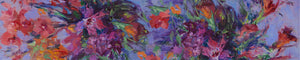 Design of the long 100 percent silk scarf Lavender Dream, by Oksana Fine Art and Design
