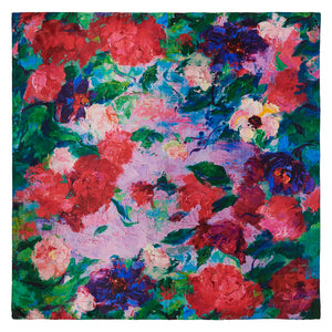 Enchanted Garden, 25.5-inch Square Italian Silk Scarf