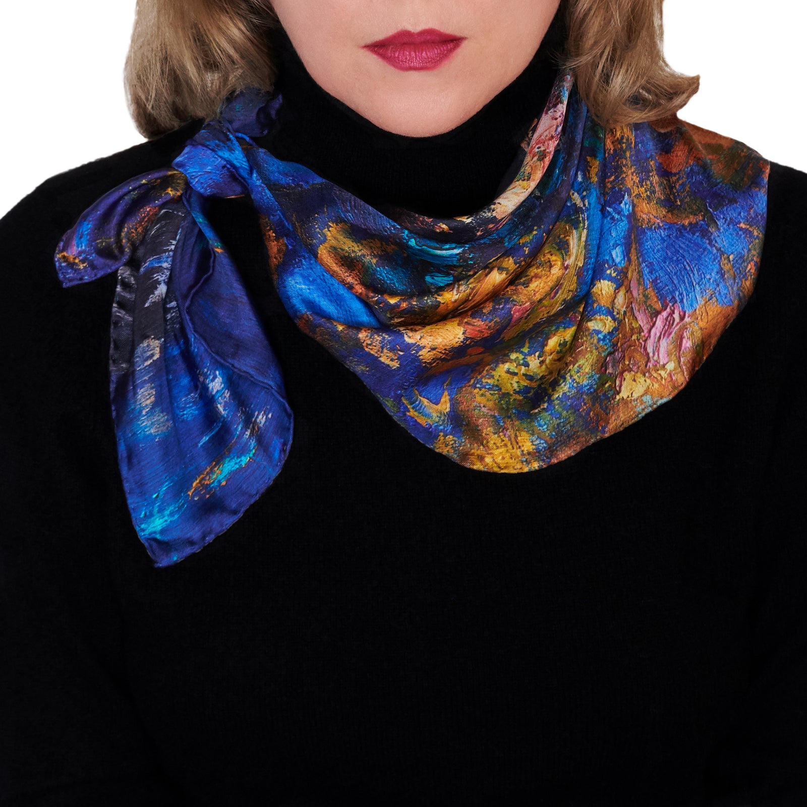 Medium-sized Silk Scarves, 25.5 inch (65 cm) Square - Oksana