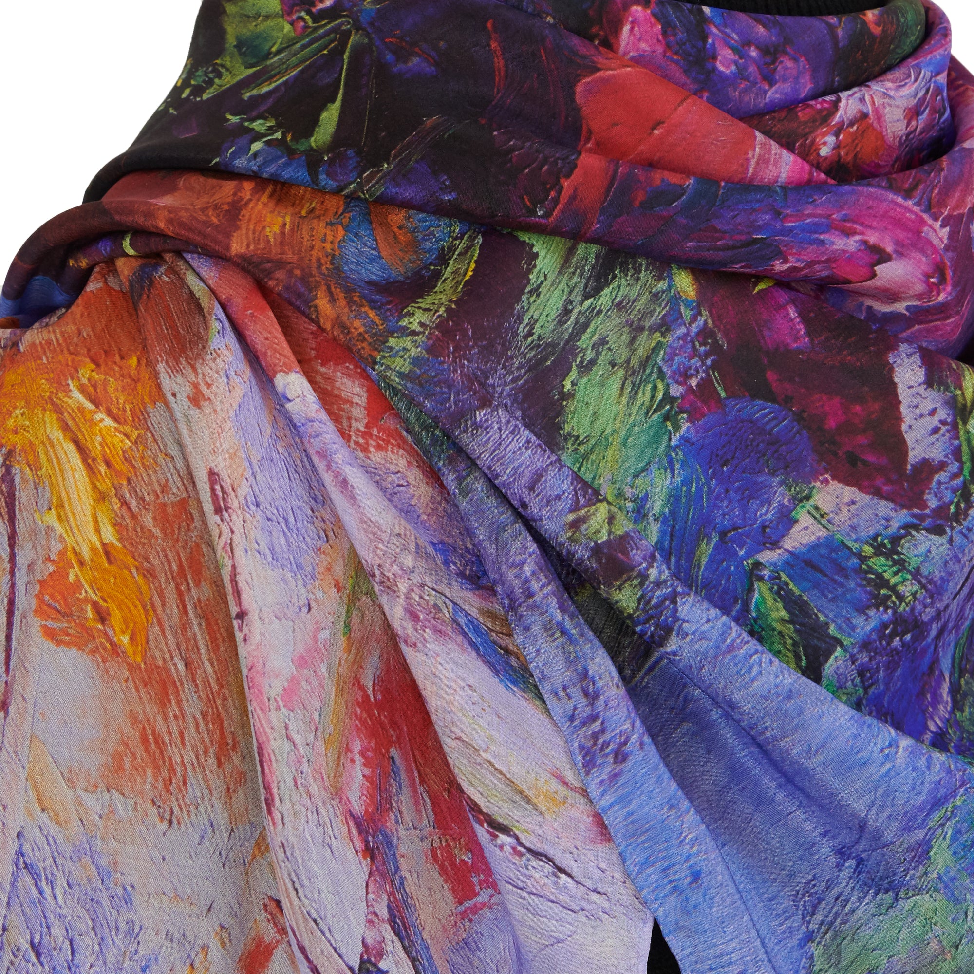 Oksana_LavenderDream_ItalianSilkScarf_Purple_110x110cm_OksanaFineArtDesign_4_Impressionist