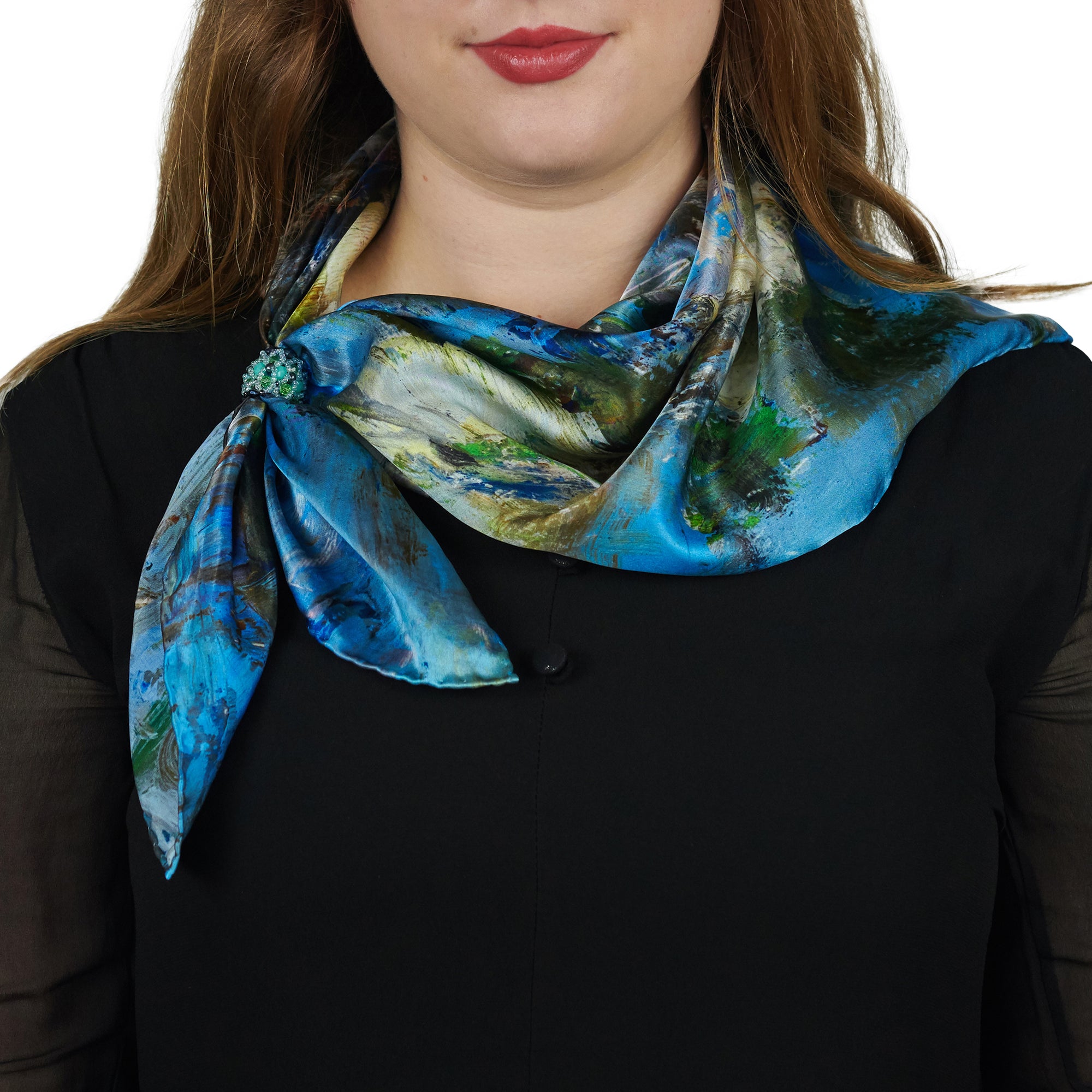 Oksana_WhiteMagnolias_ItalianSilkScarf_LightBlue_65x65cm_OksanaFineArtDesign_2_Impressionist