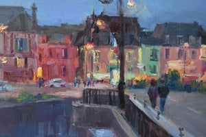 Evening Stroll over the Bridge - SOLD